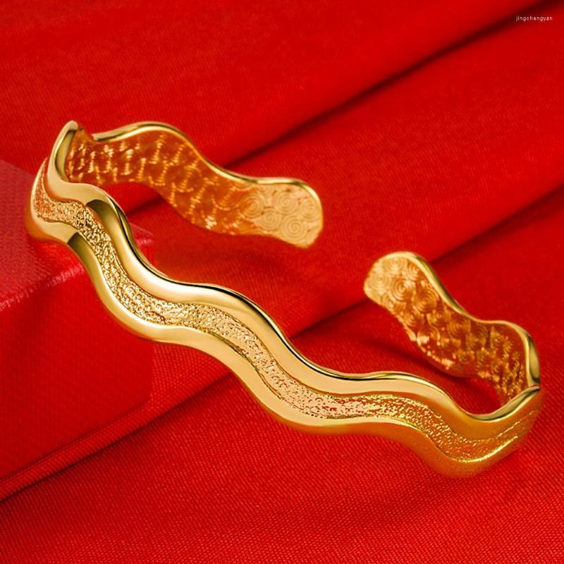 Bangle Women Wave Design Unique Style Solid Real 18k Yellow Gold Filled Fashion Lady Girls Jewelry Gift
Bangle Women Wave Design Unique Style Solid Real 18k Yellow Gold Filled Fashion Lady Girls Jewelry Gift