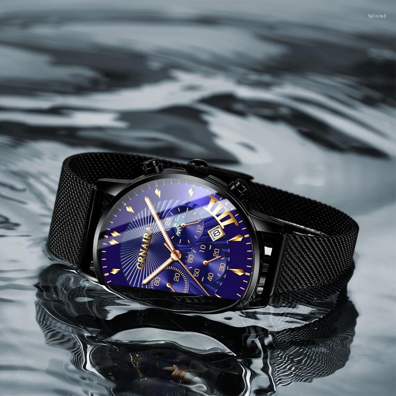 Wristwatches Fashion Watches Top Men Stainless Steel Quartz Wrist Watch For Man Business Casual Leather Stop Waterproof, Blue black
Wristwatches Fashion Watches Top Men Stainless Steel Quartz Wrist Watch For Man Business Casual Leather Stop Waterproof, Blue black
