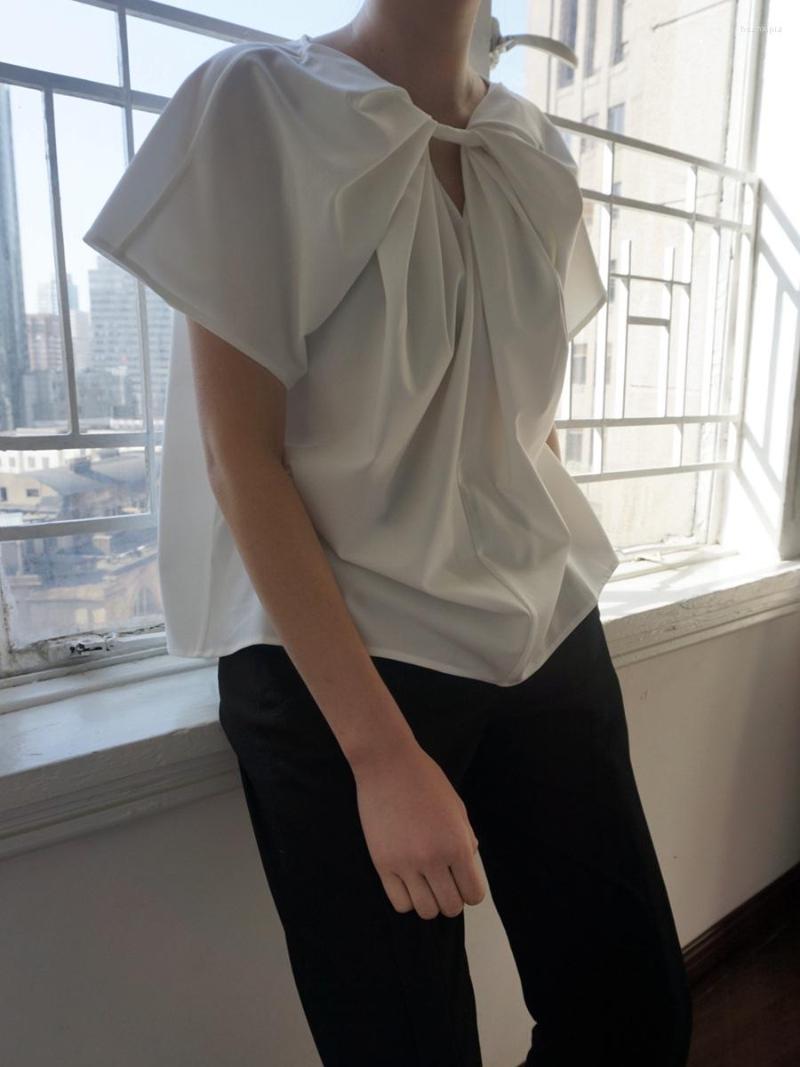 Women' Blouses Women Blouse Satin Pleated Simple Solid Color Loose Fit Short Sleeve Shirt Casual, White
Women' Blouses Women Blouse Satin Pleated Simple Solid Color Loose Fit Short Sleeve Shirt Casual, White