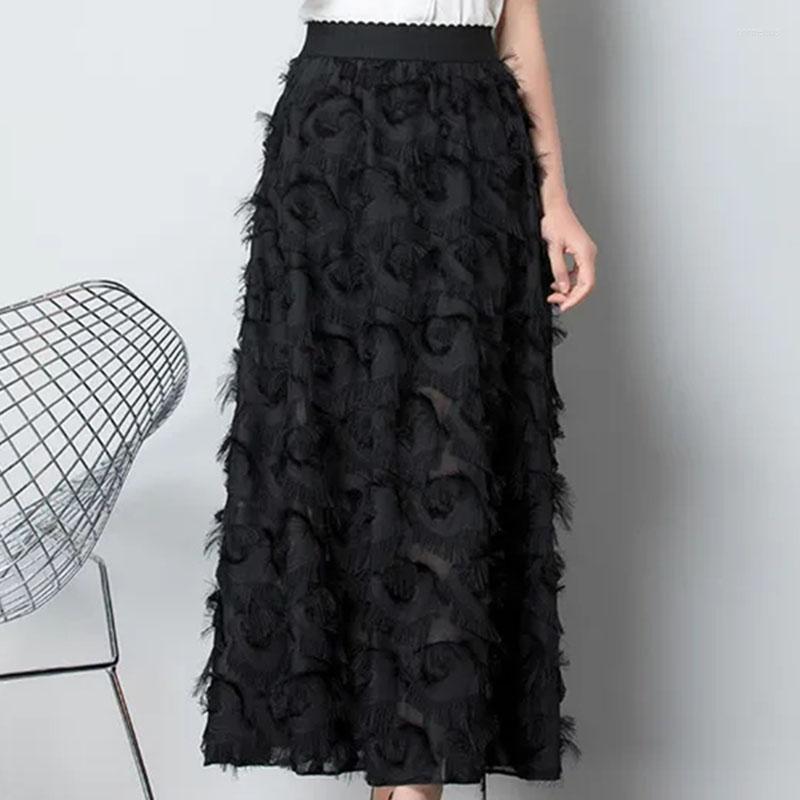 Skirts Chiffon Tassel Wild A-line Skirt Women Spring High Waist Slim Fit Puffy Female Fairy Style Black White Feather Long
Skirts Chiffon Tassel Wild A-line Skirt Women Spring High Waist Slim Fit Puffy Female Fairy Style Black White Feather Long