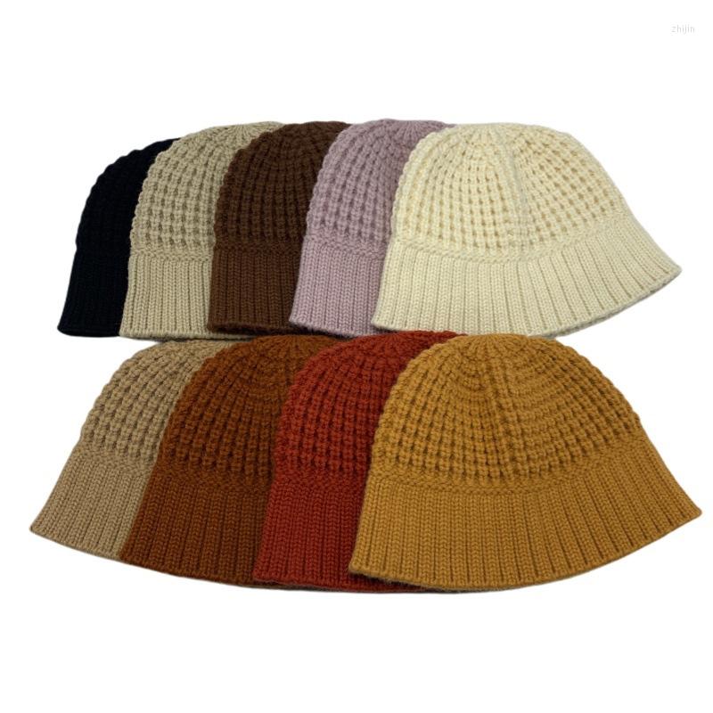 Berets Autumn Winter Women's Knitted Bucket Hat Woolen Twist Fisherman Hats Short Brim Beanie Girl's Warm Solid Color Casual Basin, Black
Berets Autumn Winter Women's Knitted Bucket Hat Woolen Twist Fisherman Hats Short Brim Beanie Girl's Warm Solid Color Casual Basin, Black