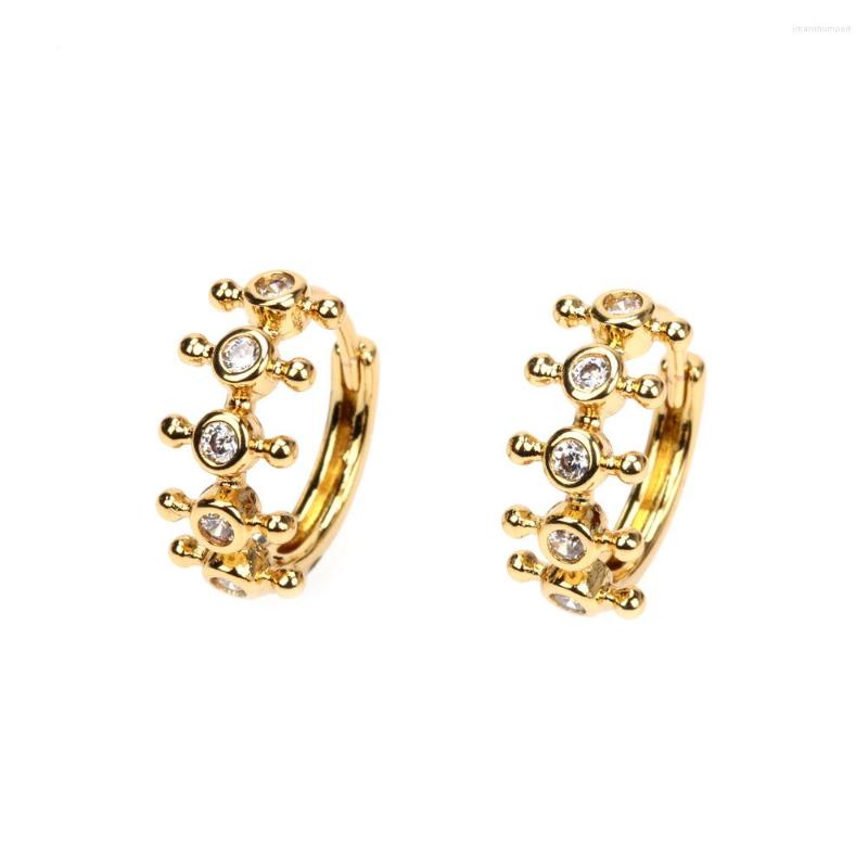 Hoop Earrings EYIKA Simple White Zircon Round Bead CZ Small Geometric Design Gold Plated Jewelry Aretes Aro For Women
Hoop Earrings EYIKA Simple White Zircon Round Bead CZ Small Geometric Design Gold Plated Jewelry Aretes Aro For Women