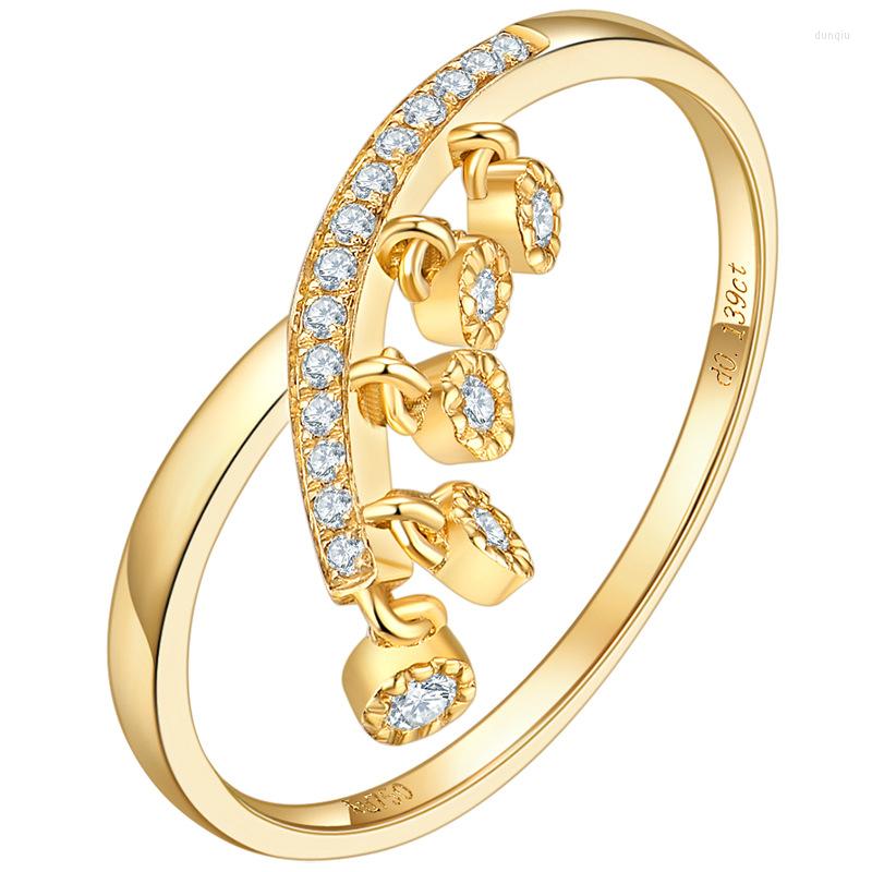 Cluster Rings Seulement 925 Sterling Silver Hanging Zircon Gold Plated For Women Exquisite Statement Jewelry Engagement Wedding Bands
Cluster Rings Seulement 925 Sterling Silver Hanging Zircon Gold Plated For Women Exquisite Statement Jewelry Engagement Wedding Bands