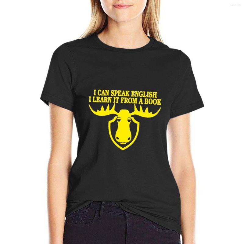 Women's Polos I Can Speak English Learn It From A Book T-Shirt Tops Edition T Shirts For Women, White 
Women's Polos I Can Speak English Learn It From A Book T-Shirt Tops Edition T Shirts For Women, White