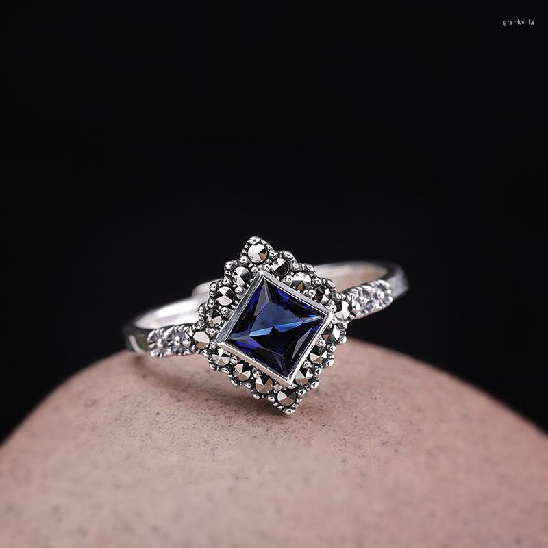 Cluster Rings Luxury Female Small Square Ring 925 Sterling Silver Engagement For Women Vintage Natural Sapphire Wedding
Cluster Rings Luxury Female Small Square Ring 925 Sterling Silver Engagement For Women Vintage Natural Sapphire Wedding
