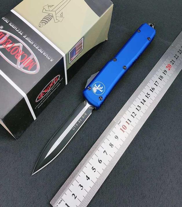 MT Auto knife UTX 85 double action Tactical knives CNC Aviation aluminum blue handle automatic knife EDC5452876
MT Auto knife UTX 85 double action Tactical knives CNC Aviation aluminum blue handle automatic knife EDC5452876