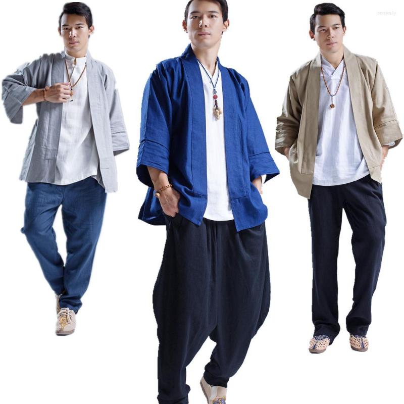 Ethnic Clothing Men Chinese Cotton Linen Hanfu Shirt Solid Casual Cardigan Plus Size XL Loose Tang Tops Ancient Japanese Harajuku Kimono
Ethnic Clothing Men Chinese Cotton Linen Hanfu Shirt Solid Casual Cardigan Plus Size XL Loose Tang Tops Ancient Japanese Harajuku Kimono