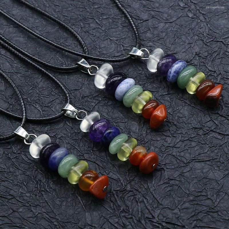 Pendant Necklaces Natural Stone Necklace Reiki Healing 7 Chakras Amethysts Energy Amulet For Women Party Chain Jewelry
Pendant Necklaces Natural Stone Necklace Reiki Healing 7 Chakras Amethysts Energy Amulet For Women Party Chain Jewelry