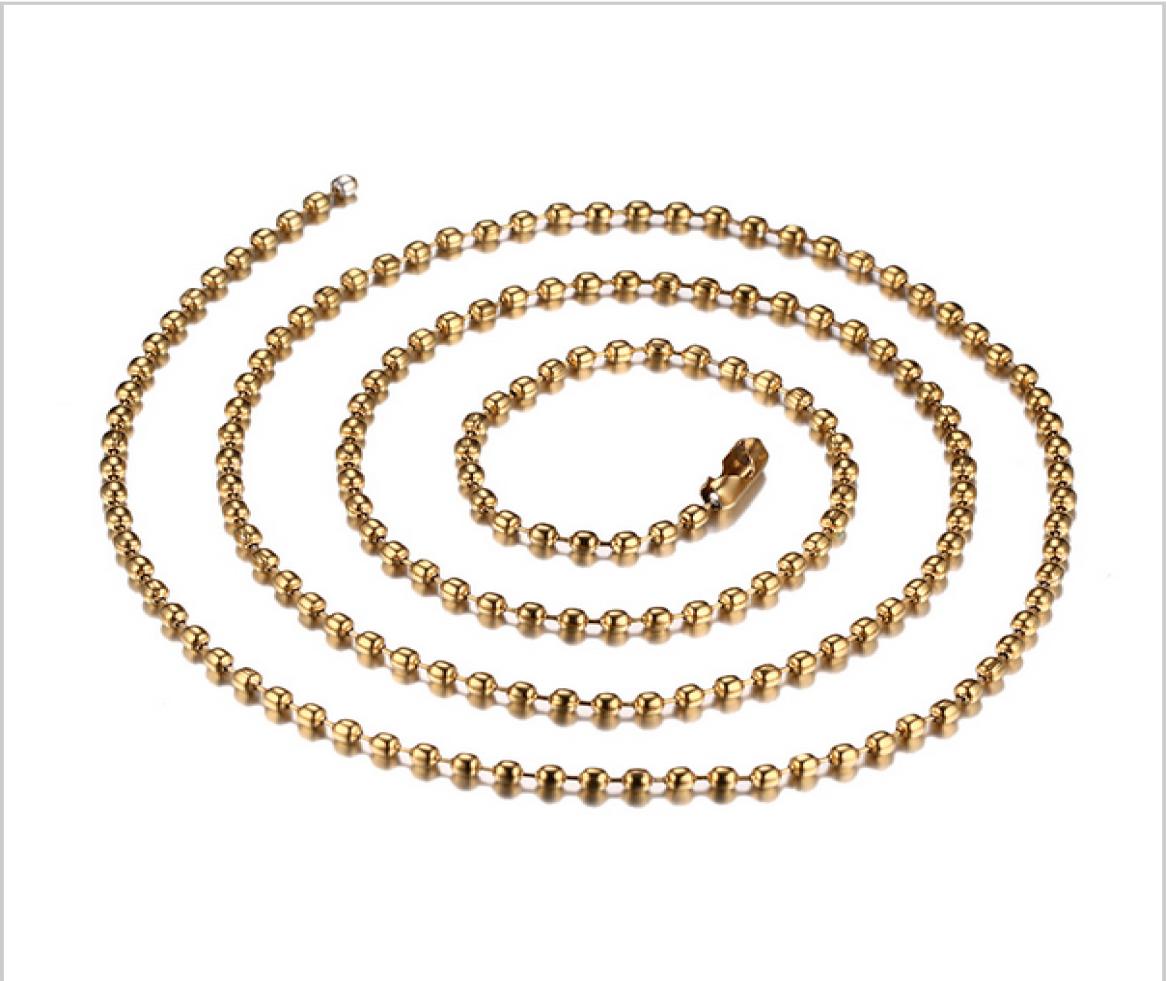 Fashion BlackGoldSilver Color Plated 24 inches Ball Chain Necklace Stainless Steel Gold Chain Necklace Cool Necklaces NC0021547164
Fashion BlackGoldSilver Color Plated 24 inches Ball Chain Necklace Stainless Steel Gold Chain Necklace Cool Necklaces NC0021547164