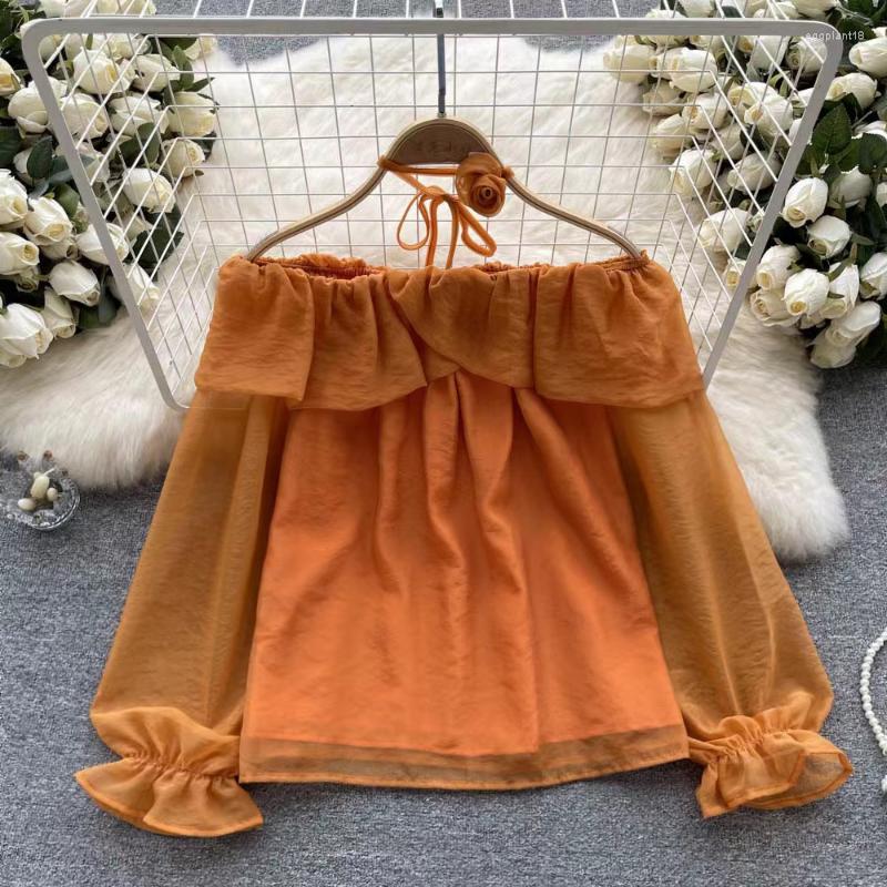 Women's Blouses Slash Neck See Through Sexy Off Shoulder Long Sleeve Chiffon Shirts Women Elegant Tops Spring Solid Color Clothes 26561, Black
Women's Blouses Slash Neck See Through Sexy Off Shoulder Long Sleeve Chiffon Shirts Women Elegant Tops Spring Solid Color Clothes 26561, Black