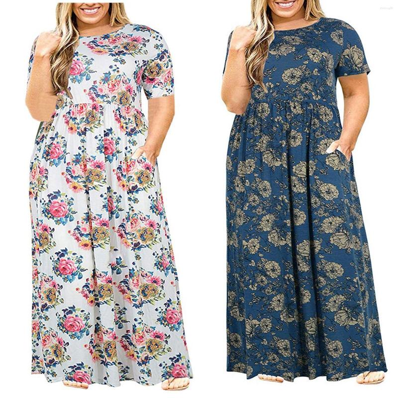 Casual Dresses Women'S Print Long O Neck Size Dress With Pocket Short Sleeve Summer Women, Dark blue
Casual Dresses Women'S Print Long O Neck Size Dress With Pocket Short Sleeve Summer Women, Dark blue