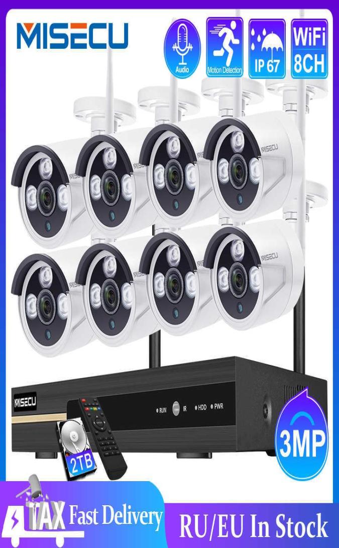 MISECU 8CH NVR 3MP CCTV Wireless System Audio Record Outdoor Waterproof P2P Wifi Security Ai Camera Set Video Surveillance Kit H093885611
MISECU 8CH NVR 3MP CCTV Wireless System Audio Record Outdoor Waterproof P2P Wifi Security Ai Camera Set Video Surveillance Kit H093885611