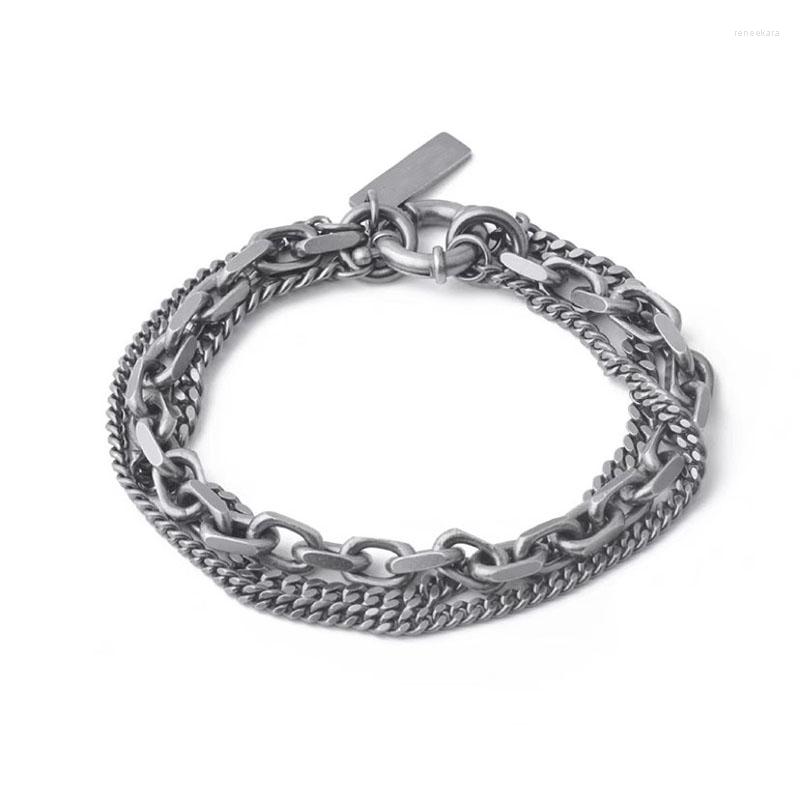 Link Bracelets Foydjew Vintage Thai Silver Matte Men's Fashion RO Style Double Layer Splicing Riding Whip Bracelet Chain For Men
Link Bracelets Foydjew Vintage Thai Silver Matte Men's Fashion RO Style Double Layer Splicing Riding Whip Bracelet Chain For Men