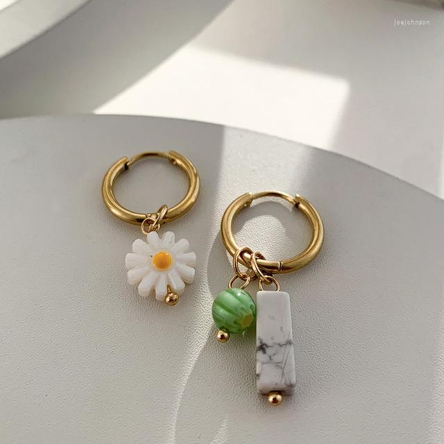 Hoop Earrings Cute Stainless Steel Little Daisy Flower For Women Girl Geometric Nature Stone Charm Punk Fashione Korean Jewelry
Hoop Earrings Cute Stainless Steel Little Daisy Flower For Women Girl Geometric Nature Stone Charm Punk Fashione Korean Jewelry
