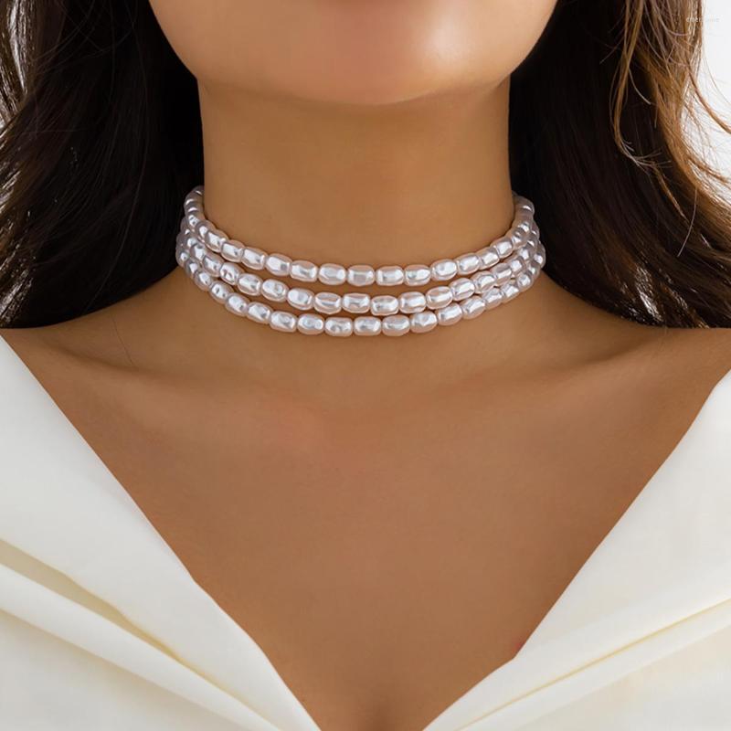 Choker PuRui Korean Elegant Multi-layer Baroque Imitation Pearl Necklace Fashion Simple Short Romantic Wedding Jewelry
Choker PuRui Korean Elegant Multi-layer Baroque Imitation Pearl Necklace Fashion Simple Short Romantic Wedding Jewelry