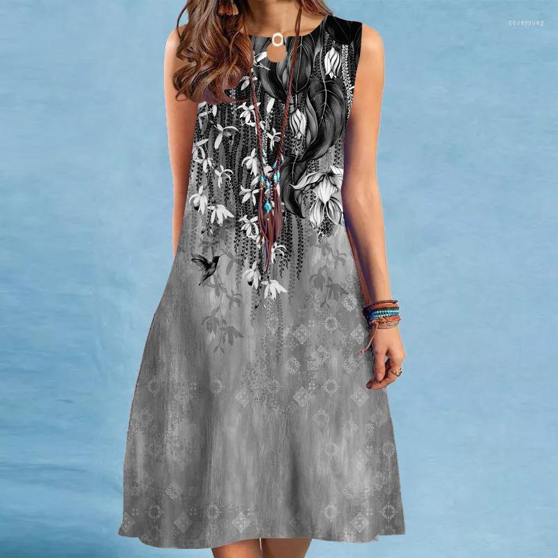 Party Dresses For Women 2023 Summer Elegant Temperament Printed Women' Sleeveless Large Swing Mid Length Commuter Office Loose Dress, Beige
Party Dresses For Women 2023 Summer Elegant Temperament Printed Women' Sleeveless Large Swing Mid Length Commuter Office Loose Dress, Beige