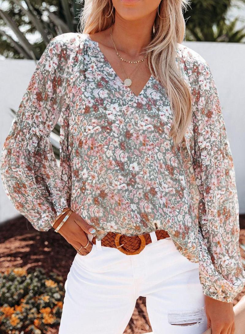 Women' Blouses Women' Casual Boho Floral Print V Neck Long Sleeve Loose Shirts Tops, Green
Women' Blouses Women' Casual Boho Floral Print V Neck Long Sleeve Loose Shirts Tops, Green