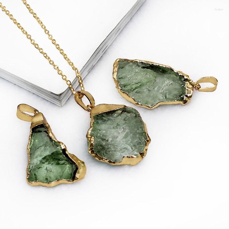Pendant Necklaces BOEYCJR Natural Stone Simple Metal Inlay Necklace Chain Jewelry Vintage Energy For Women
Pendant Necklaces BOEYCJR Natural Stone Simple Metal Inlay Necklace Chain Jewelry Vintage Energy For Women