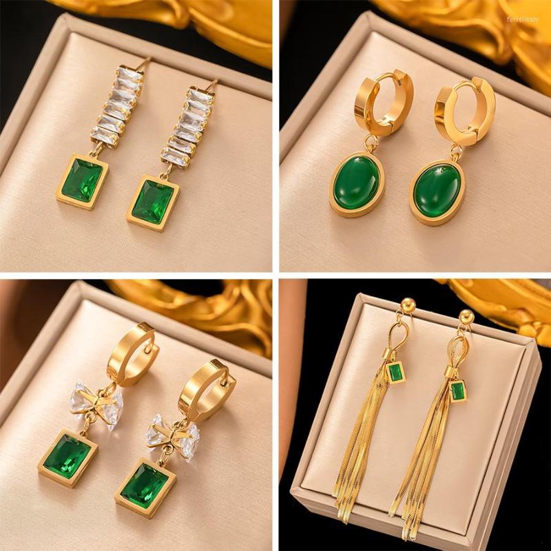Dangle Earrings 2023 European And American Fashion Simple Titanium Steel Geometry Vintage Emerald Zircon Jewelry
Dangle Earrings 2023 European And American Fashion Simple Titanium Steel Geometry Vintage Emerald Zircon Jewelry