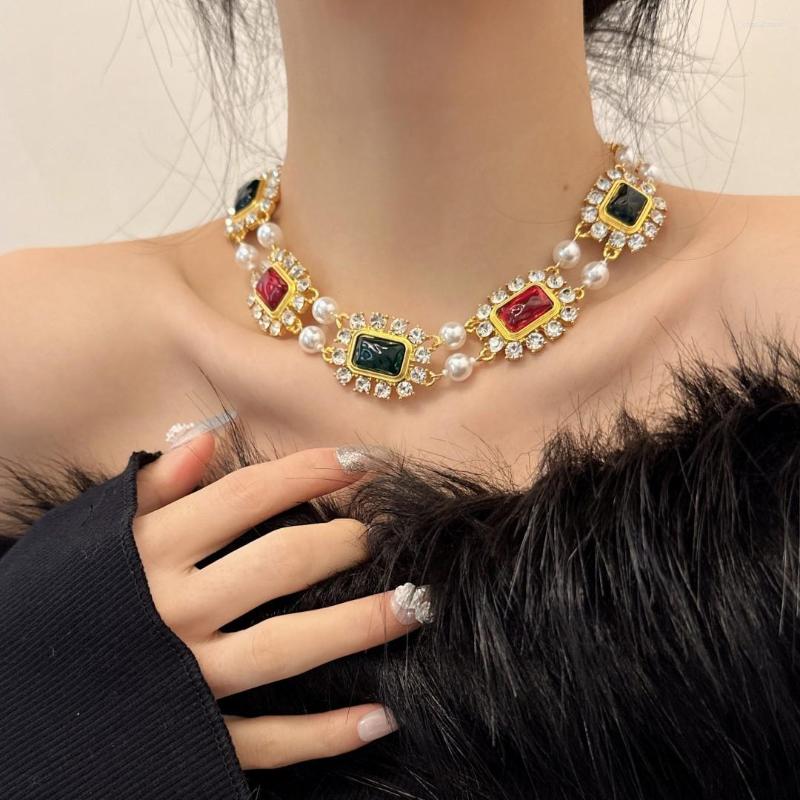 Pendant Necklaces Double Layer Square Crystal Necklace For Women Exaggerated Temperament Collar Chain Pearl Clavicle Accessories
Pendant Necklaces Double Layer Square Crystal Necklace For Women Exaggerated Temperament Collar Chain Pearl Clavicle Accessories