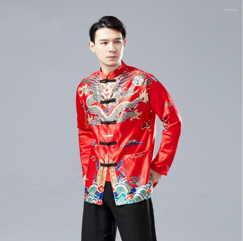 Ethnic Clothing Traditional Man Chinese Style Dragon Gown Top Shirt Male Red Black Yellow Tang Suit Vintage Clothes Jacket For Overseas
Ethnic Clothing Traditional Man Chinese Style Dragon Gown Top Shirt Male Red Black Yellow Tang Suit Vintage Clothes Jacket For Overseas
