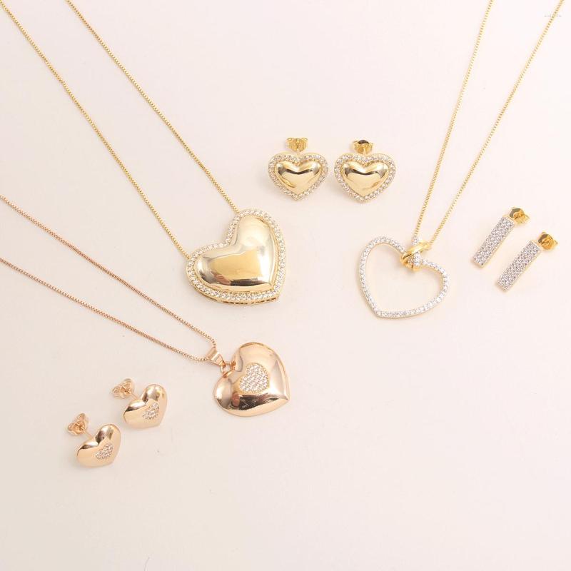 Necklace Earrings Set SUNSLL Exquisite CZ Zircon Gold Color Love Heart And Earring Romantic Jewelry For Ladies Gifts, Picture shown
Necklace Earrings Set SUNSLL Exquisite CZ Zircon Gold Color Love Heart And Earring Romantic Jewelry For Ladies Gifts, Picture shown