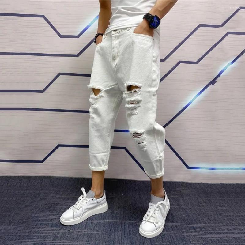 Men's Jeans Chic Ninth Button Zipper Closure Colorfast Men Denim Hip Hop Breathable Trousers Garment, Cyan
Men's Jeans Chic Ninth Button Zipper Closure Colorfast Men Denim Hip Hop Breathable Trousers Garment, Cyan