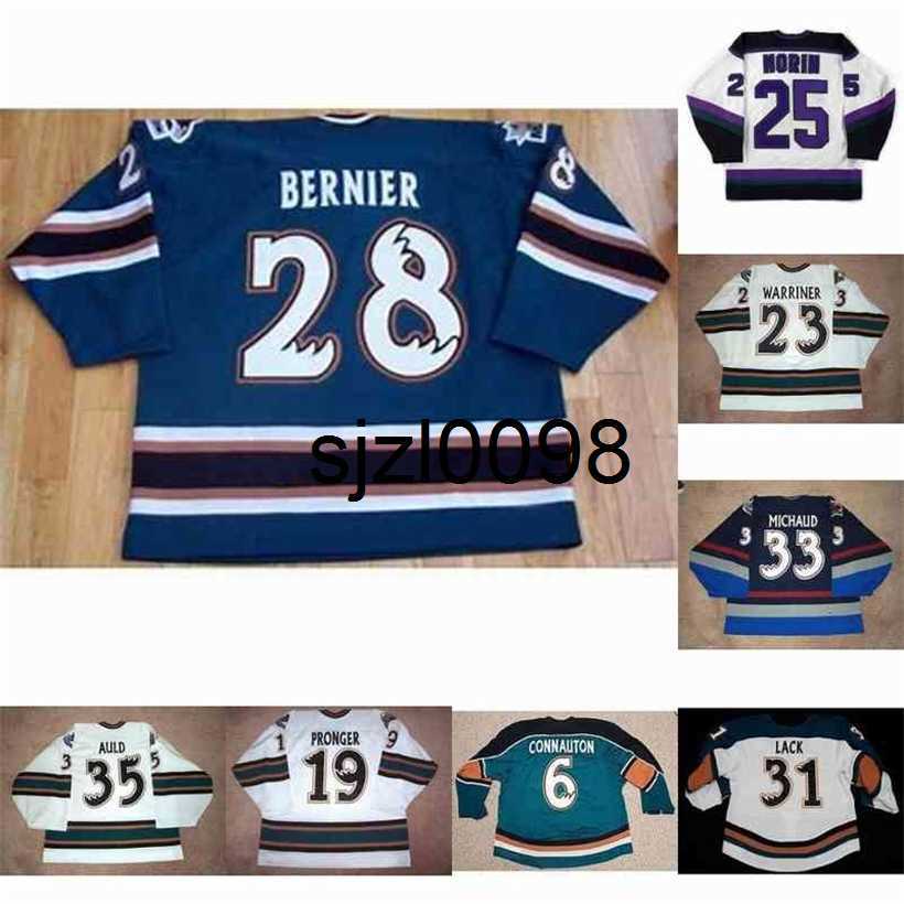 Sj98 Manitoba Moose 25 Stephane Morin 23 Todd Warriner 28 Marc Andre Bernier 19 Sean Pronger 35 Alex Auld 11 Rypien Alfie Michaud Hockey Jersey
Sj98 Manitoba Moose 25 Stephane Morin 23 Todd Warriner 28 Marc Andre Bernier 19 Sean Pronger 35 Alex Auld 11 Rypien Alfie Michaud Hockey Jersey