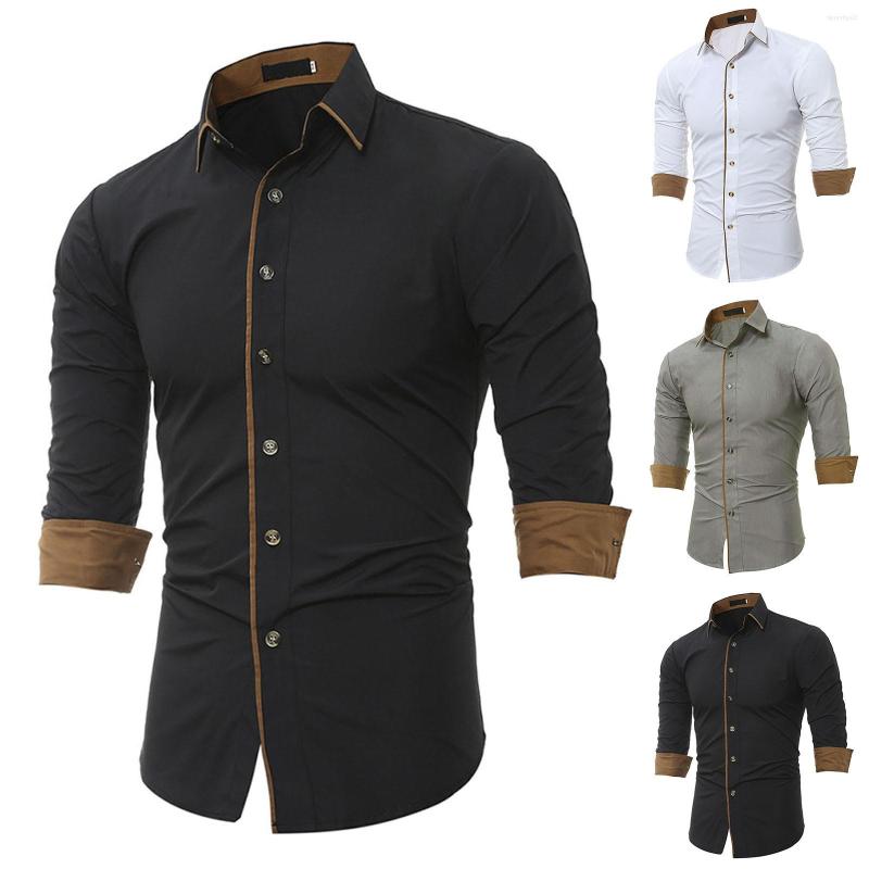 Men's Casual Shirts 2023 Autumn Spring Color Patchwork Formal For Men Slim Long Sleeve Black Button Up Shirt Dress Business Office Camisas
Men's Casual Shirts 2023 Autumn Spring Color Patchwork Formal For Men Slim Long Sleeve Black Button Up Shirt Dress Business Office Camisas