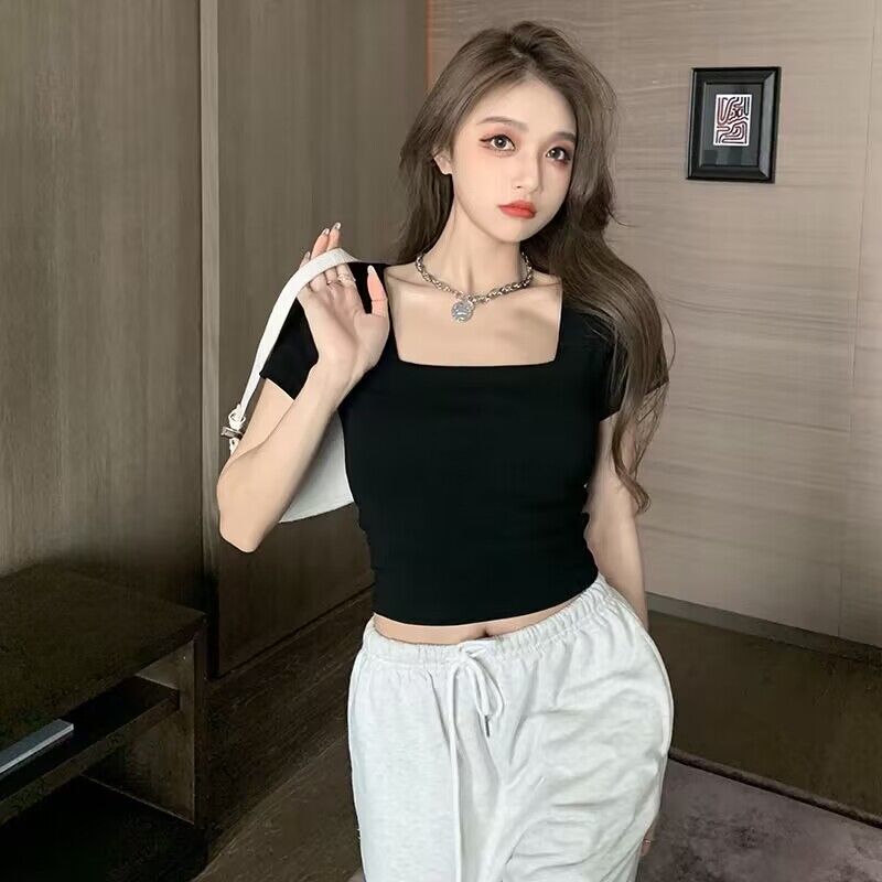 Multi-Color And Multi-Size New Summer Women T-Shirts Fashion Short Sleeve Solid Color Square Collar Casual Loose Women Basic Tops/M-2XL, White
Multi-Color And Multi-Size New Summer Women T-Shirts Fashion Short Sleeve Solid Color Square Collar Casual Loose Women Basic Tops/M-2XL, White