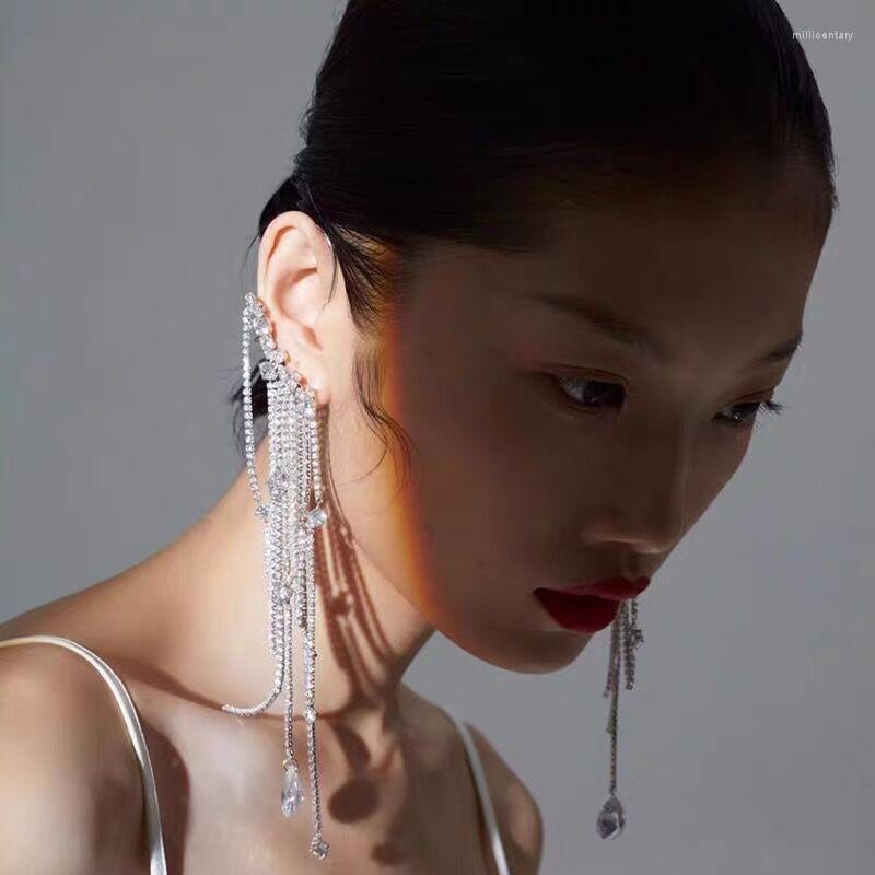 Dangle Earrings Freetry Luxury Full Rhinestone Long Tassel For Women Elegant Irregular Crystal Chain Ear Cuff Earring Wedding Jewelry
Dangle Earrings Freetry Luxury Full Rhinestone Long Tassel For Women Elegant Irregular Crystal Chain Ear Cuff Earring Wedding Jewelry