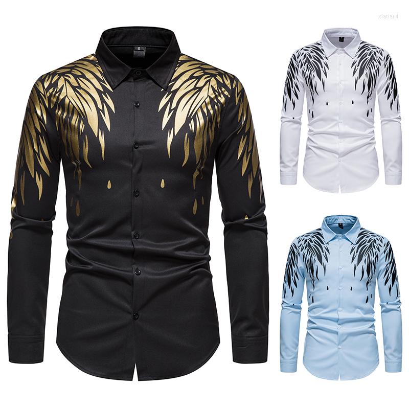 Men' Casual Shirts 2023 Trend Symmetrical Feather Print Long-sleeved Shirt Men' Business Daily Office, A272-white
Men' Casual Shirts 2023 Trend Symmetrical Feather Print Long-sleeved Shirt Men' Business Daily Office, A272-white