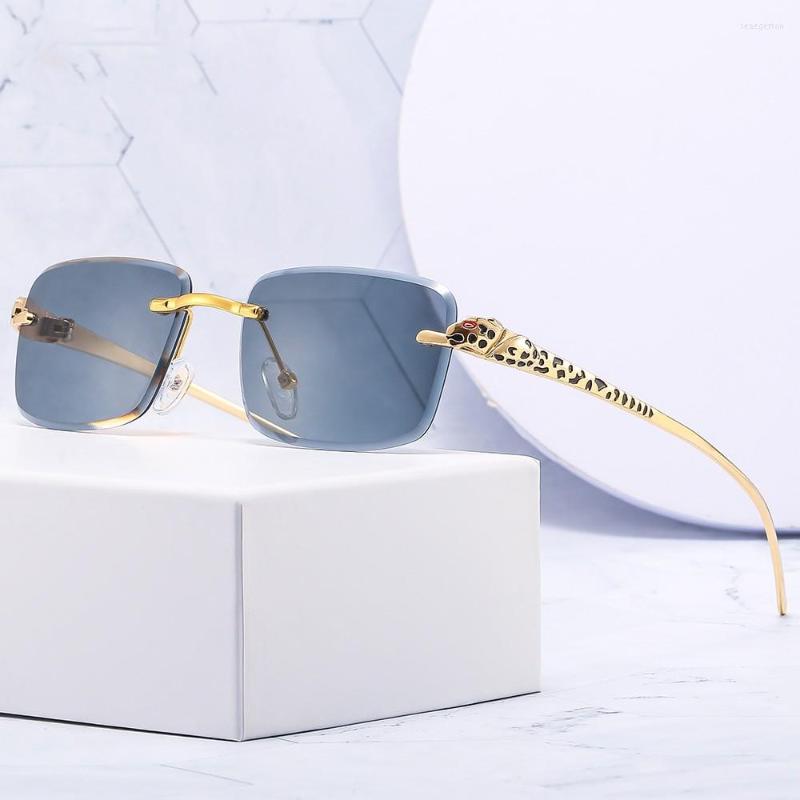 Sunglasses 2023 Fashion Metal Leopard Rimless Double Bridges Gradient Ocean Film Shades UV400
Sunglasses 2023 Fashion Metal Leopard Rimless Double Bridges Gradient Ocean Film Shades UV400