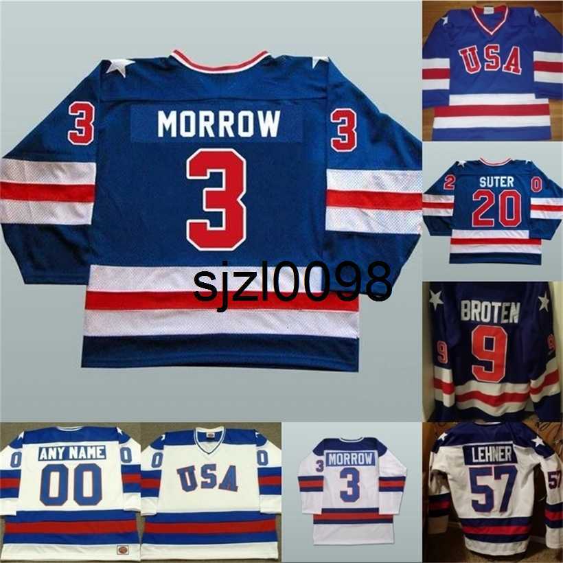 Sj98 1980 Miracle On Ice Hockey Jerseys Mens 3 Ken Morrow 16 Mark Pavelich 20 Bob Suter Team USA Hockey Jersey Blue White
Sj98 1980 Miracle On Ice Hockey Jerseys Mens 3 Ken Morrow 16 Mark Pavelich 20 Bob Suter Team USA Hockey Jersey Blue White