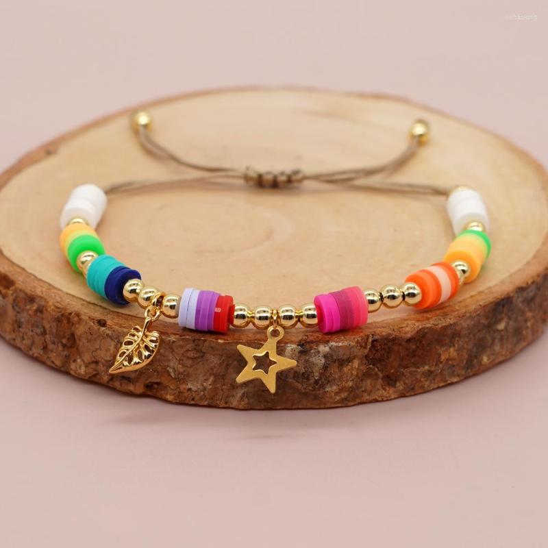 Strand Go2boho Colorful Rainbow Boho Design Heishi Gold Plated Star Leaf Charm Bead Bracelets For Women Friendship Summer Jewelry
Strand Go2boho Colorful Rainbow Boho Design Heishi Gold Plated Star Leaf Charm Bead Bracelets For Women Friendship Summer Jewelry