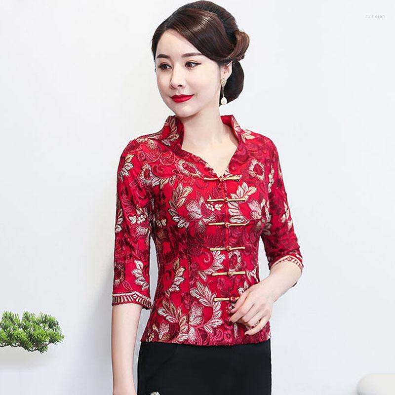 Ethnic Clothing Cheongsam Women Plus Size Tops 2023 Summer Mesh Blend Embroidery Traditional Chinese Style Red Tang Costume Qipao Shirts
Ethnic Clothing Cheongsam Women Plus Size Tops 2023 Summer Mesh Blend Embroidery Traditional Chinese Style Red Tang Costume Qipao Shirts