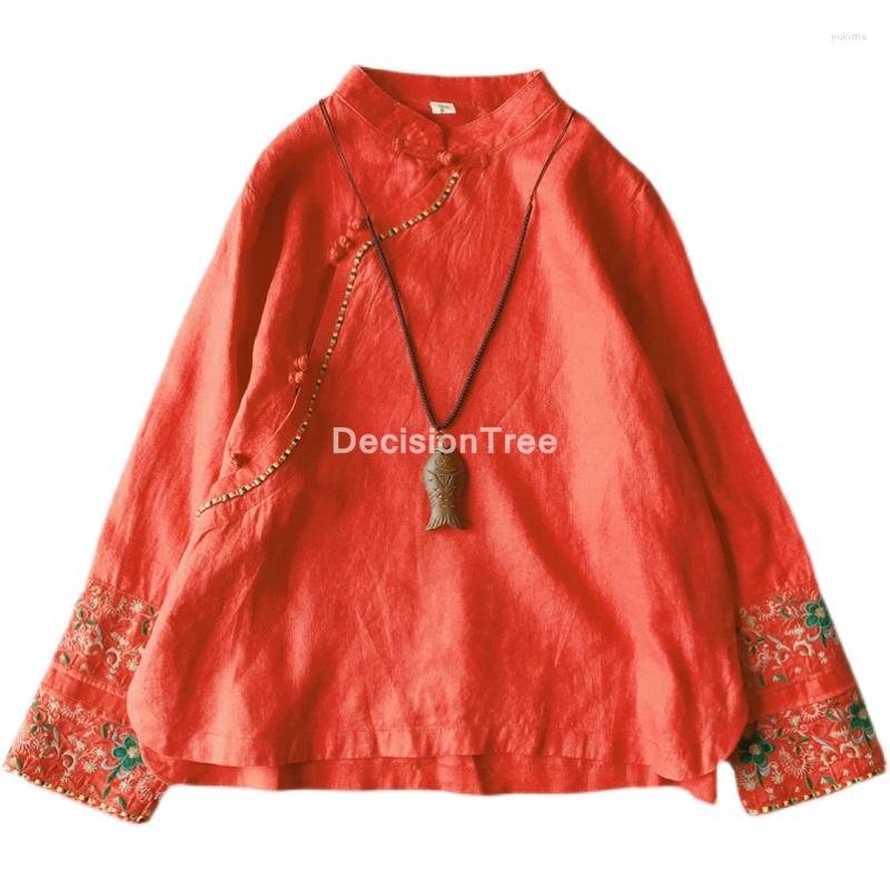 Ethnic Clothing 2023 Elegant Cheongsam Shirt Blouse Chinese Casual Qipao Women Improved Linen Full Sleeve Top
Ethnic Clothing 2023 Elegant Cheongsam Shirt Blouse Chinese Casual Qipao Women Improved Linen Full Sleeve Top