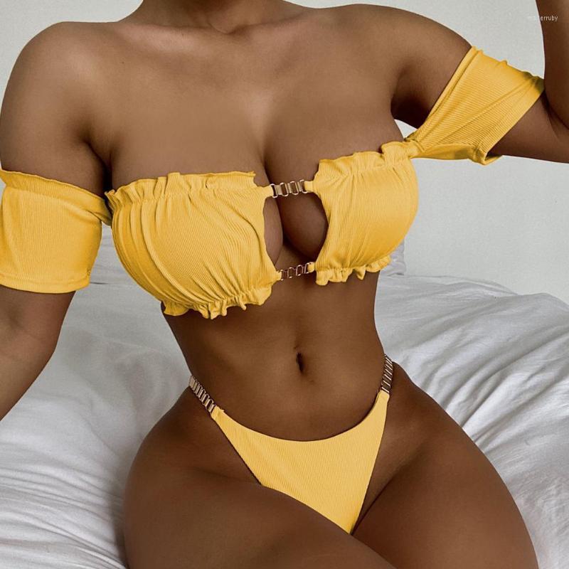 Women's Swimwear Solid Color Set Push Up Off Shoulder Swimsuit Women For Beach Hollow Hollowed-out, White
Women's Swimwear Solid Color Set Push Up Off Shoulder Swimsuit Women For Beach Hollow Hollowed-out, White