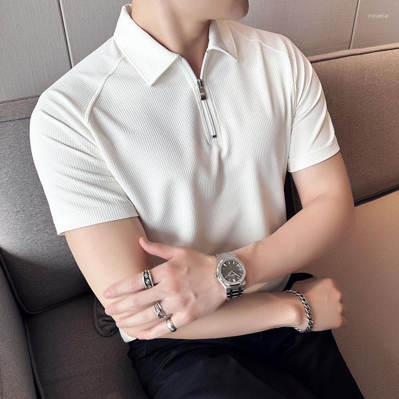 Men's Polos 2023 Summer Solid Color Lapel POLO Shirt Men Short Sleeve Slim Fit Casual T Thin Breathable Tee Tops Social Clothing, Black
Men's Polos 2023 Summer Solid Color Lapel POLO Shirt Men Short Sleeve Slim Fit Casual T Thin Breathable Tee Tops Social Clothing, Black