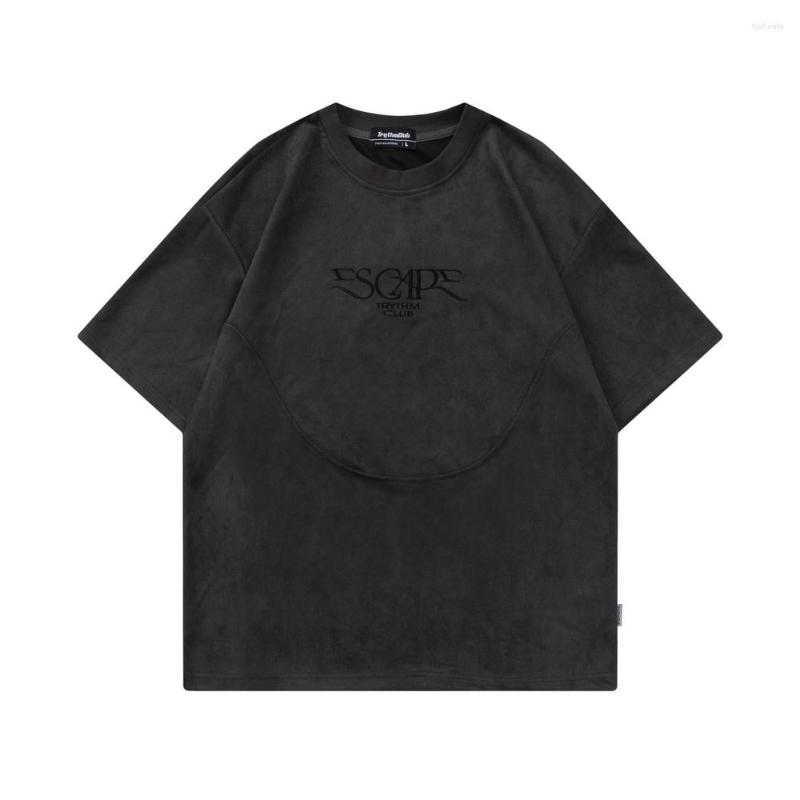 Men's T Shirts Gothic Letter Embroidery O-Neck Suede Summer T-shirts For Men Unisex Short Sleeve Streetwear Casual Oversized Tops Tees, Dark grey
Men's T Shirts Gothic Letter Embroidery O-Neck Suede Summer T-shirts For Men Unisex Short Sleeve Streetwear Casual Oversized Tops Tees, Dark grey