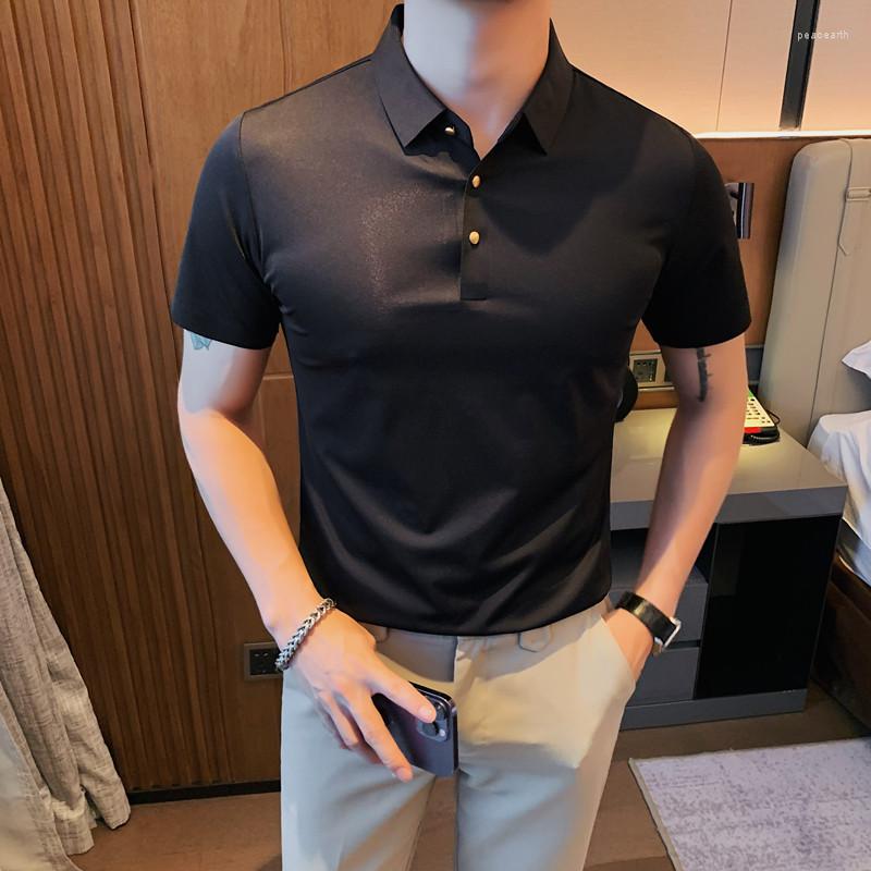 Men's Polos 2023 Summer Thin Ice Silk Business POLO Shirts Men Short Sleeve Slim Casual T-shirts Clothing Lapel Social Office Tee Tops, Black
Men's Polos 2023 Summer Thin Ice Silk Business POLO Shirts Men Short Sleeve Slim Casual T-shirts Clothing Lapel Social Office Tee Tops, Black