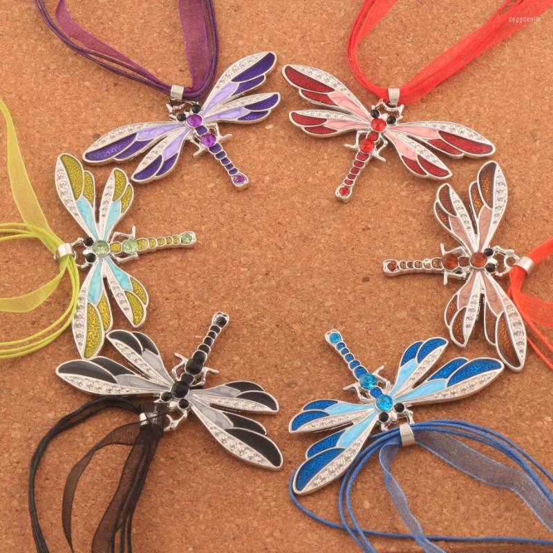 Pendant Necklaces 1Pcs 6Colors Vintage Enamel Dragonfly Crystal Organza String Necklace Fashion Jewelry N1833
Pendant Necklaces 1Pcs 6Colors Vintage Enamel Dragonfly Crystal Organza String Necklace Fashion Jewelry N1833