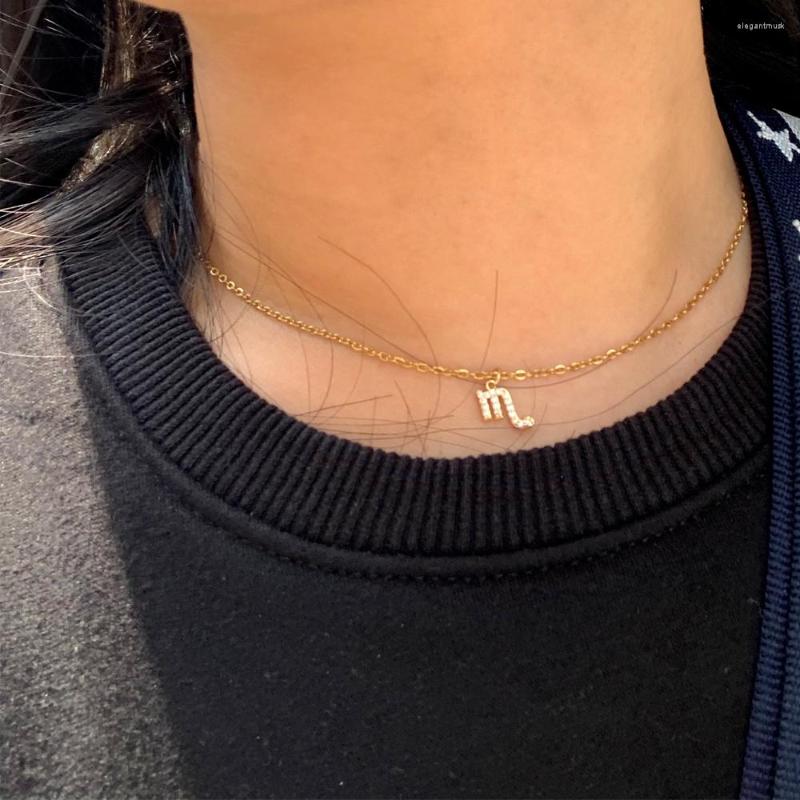 Pendant Necklaces Simple Small 12 Zodiac Letter Constellations Necklace & Trendy Gold Color CZ Leo Charm Stainless Steel Chain Jewelry
Pendant Necklaces Simple Small 12 Zodiac Letter Constellations Necklace & Trendy Gold Color CZ Leo Charm Stainless Steel Chain Jewelry