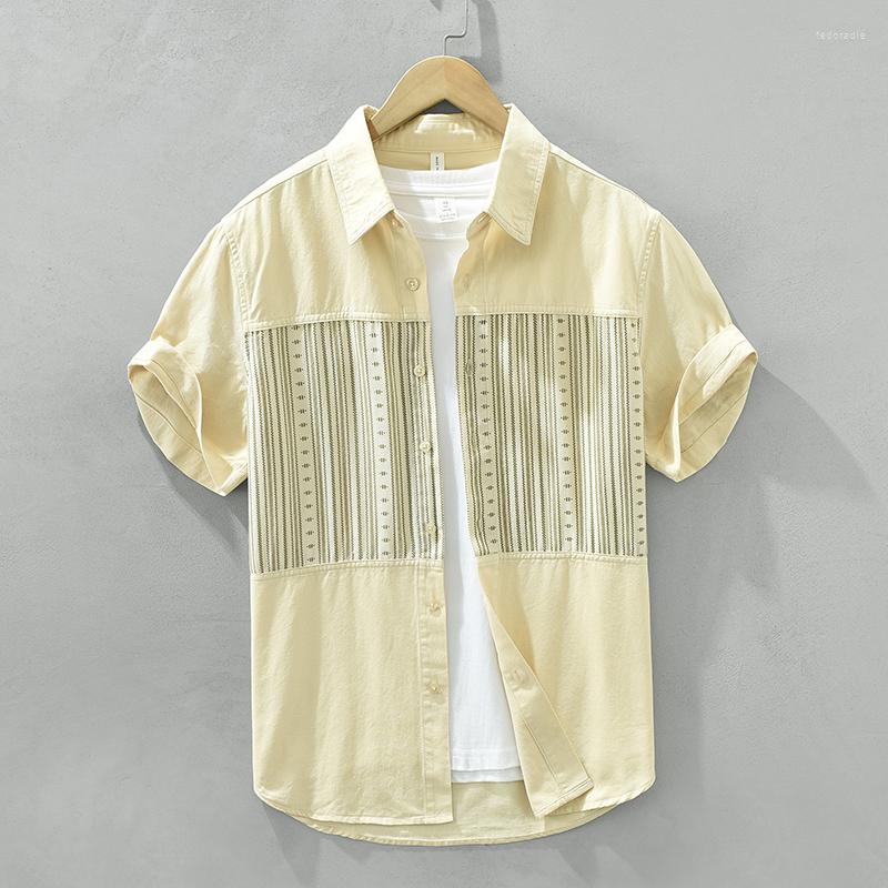 Men's Casual Shirts Striped Patchwork Short Sleeve Shirt For Men Turn Down Collar Tops Male Button Up, 2796 navy blue
Men's Casual Shirts Striped Patchwork Short Sleeve Shirt For Men Turn Down Collar Tops Male Button Up, 2796 navy blue