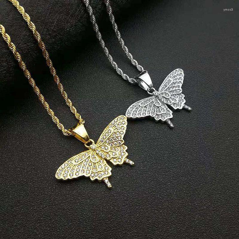 Pendant Necklaces Luxury Iced Out Butterfly Necklace For Women Gold Color Chains Bling Hip Hop Fashion Jewelry Christmas Gift
Pendant Necklaces Luxury Iced Out Butterfly Necklace For Women Gold Color Chains Bling Hip Hop Fashion Jewelry Christmas Gift