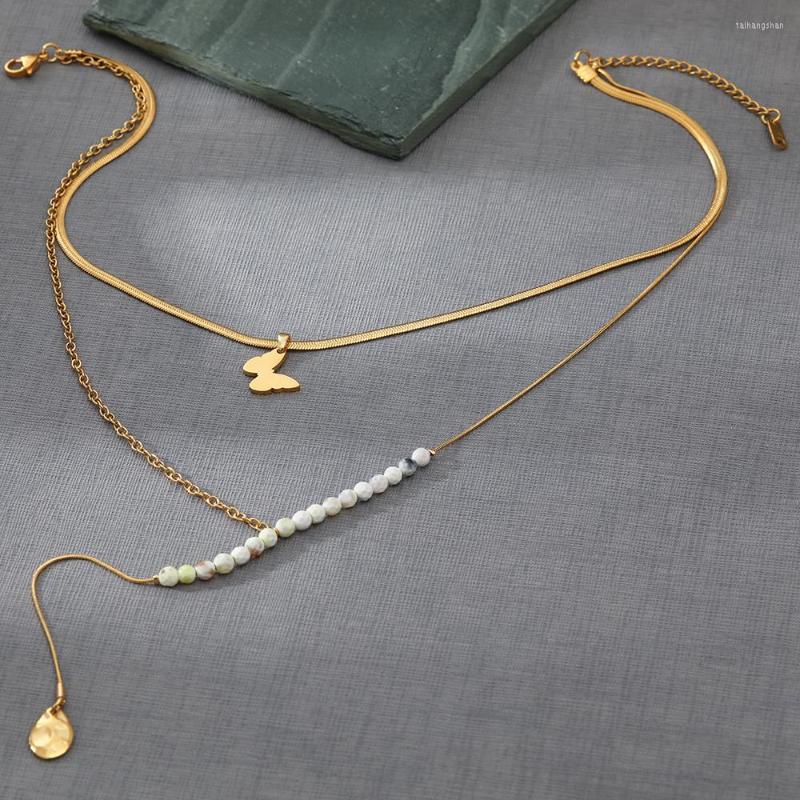 Pendant Necklaces Luxury Natural Freshwater Pearl Stainless Steel Butterfly Necklace Double-Layer Chain Waterproof Non-Tarnish Jewelry
Pendant Necklaces Luxury Natural Freshwater Pearl Stainless Steel Butterfly Necklace Double-Layer Chain Waterproof Non-Tarnish Jewelry
