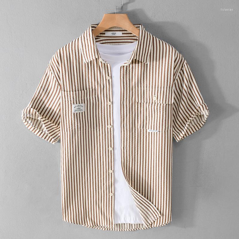 Men's Casual Shirts Summer Men's Striped Short Sleeve Shirt Streetwear Loose Bubble Texture Simple Versatile Youth Fresh Male Clothing, Green
Men's Casual Shirts Summer Men's Striped Short Sleeve Shirt Streetwear Loose Bubble Texture Simple Versatile Youth Fresh Male Clothing, Green