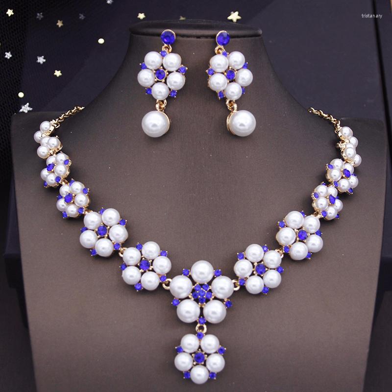 Necklace Earrings Set Fashion For Women Rhinestone Pearls Flower Pendant Choker Jewelry Accessories, Picture shown
Necklace Earrings Set Fashion For Women Rhinestone Pearls Flower Pendant Choker Jewelry Accessories, Picture shown