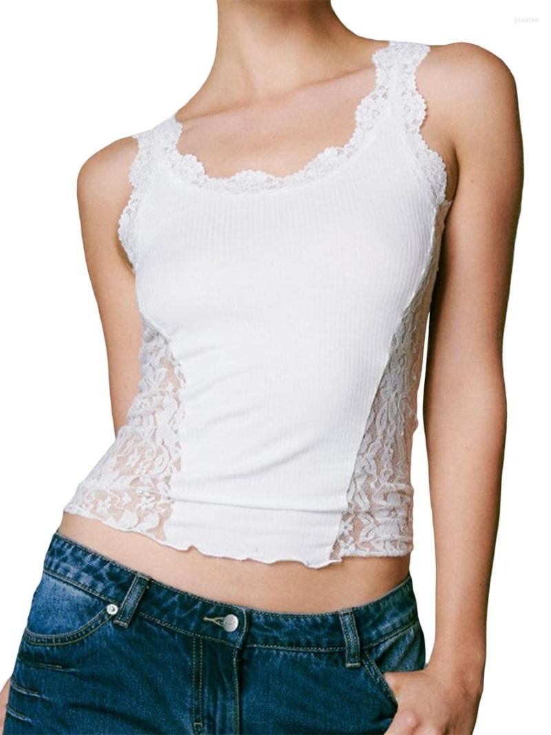 Women' Tanks Women' Rib Knit Slim White Black Tank Top Lace Trim Basic Cropped Summer Aesthetic Streetwear
Women' Tanks Women' Rib Knit Slim White Black Tank Top Lace Trim Basic Cropped Summer Aesthetic Streetwear