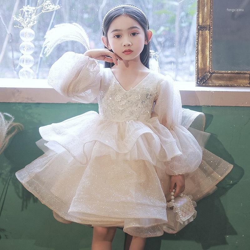 Girl Dresses Autumn Kids Dress Champagne Long Sleeve Princess Children Pageant Gown Sequins Flowers Girls For Party Wedding, Picture shown
Girl Dresses Autumn Kids Dress Champagne Long Sleeve Princess Children Pageant Gown Sequins Flowers Girls For Party Wedding, Picture shown